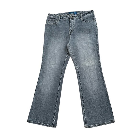 ZANA DI Womens Size 20 Vintage Y2K Ramie Blend Boot Cut Blue Jeans 30" Inseam - Picture 1 of 6